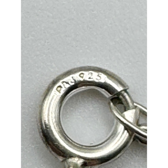 Sterling Silver 925 Double Side Open Scroll Heart Corded Necklace Valentine - Picture 6 of 12